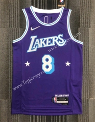 75th Anniversary Los Angeles Lakers Purple #8 NBA Jersey-311