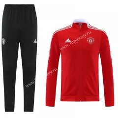 2021-2022 Manchester United Red ( Ribbion ) Thailand Soccer Jacket Uniform-LH