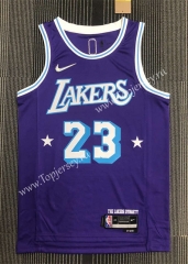 75th Anniversary Los Angeles Lakers Purple #23 NBA Jersey-311