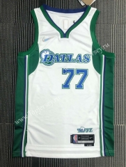 2021-2022 City Edition Dallas Mavericks White #77 NBA Jersey-311