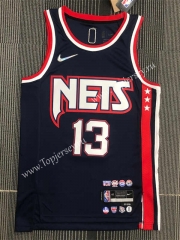 75th Anniversary Brooklyn Nets Black #13 NBA Jersey-311