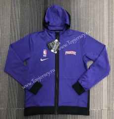 2021-2022 Player Version NBA Phoenix Suns Purple With Hat Jacket-311
