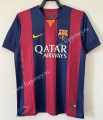 Retro Version 14-15 Barcelona Home Red&Blue Thailand Soccer Jersey AAA-811