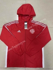 2021-2022 Manchester United Red Trench Coat With Hat-815