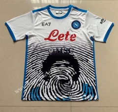 Maradona Commemorative Edition Napoli White Thailand Soccer Jersey AAA-512