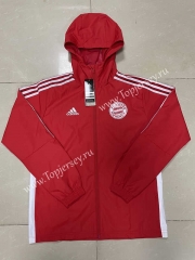 2021-2022 Bayern München Red Trench Coats With Hat-815