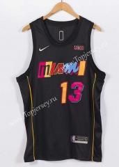 2021-2022 Miami Heat Black #13 NBA Jersey