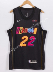 2021-2022 Miami Heat Black #22 NBA Jersey