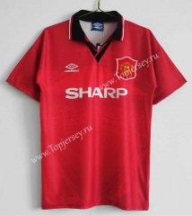 Retro Version 94-96 Manchester United Home Red Thailand Soccer Jersey AAA-C1046
