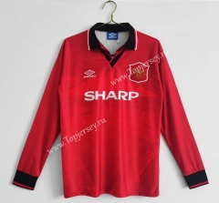 Retro Version 94-96 Manchester United Home Red LS Thailand Soccer Jersey AAA-C1046
