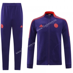 2021-2022 Bayern München Purple (Ribbon) Thailand Soccer Jacket Uniform-LH