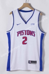 2021-2022 City Edition Detroit Pistons White #2 NBA Jersey