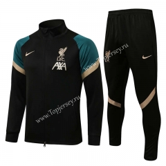 2021-2022 Liverpool Black&Green Soccer Jacket Uniform-815