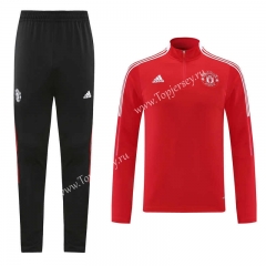 2021-2022 Manchester United Red Thailand Soccer Tracksuit-LH