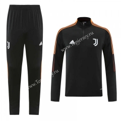 2021-2022 Juventus Black&Orange Thailand Soccer Tracksuit-LH