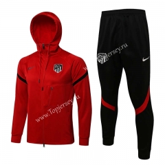 2021-2022 Atletico Madrid Red Thailand Soccer Jacket Uniform With Hat-815
