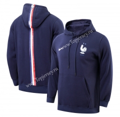 2021-2022 France Royal Blue Thailand Soccer Tracksuit Top With Hat-LH