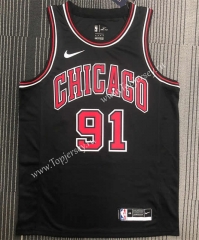 Chicago Bulls Black #91 NBA Jersey-311