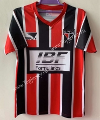 Retro Version 1991 Sao Paulo Futebol Clube Away Red&Black Thailand Soccer Jersey AAA-AY