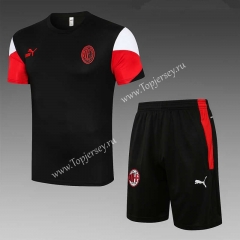 2021-2022 AC Milan Black Thailand Short-sleeved Tracksuit-815
