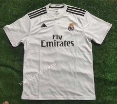 Retro Version 18-19 Real Madrid Home White Thailand Soccer Jersey AAA-817