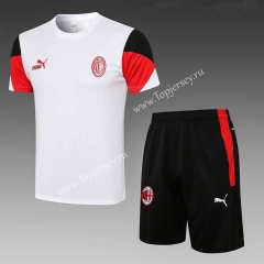 2021-2022 AC Milan White Thailand Short-sleeved Tracksuit-815