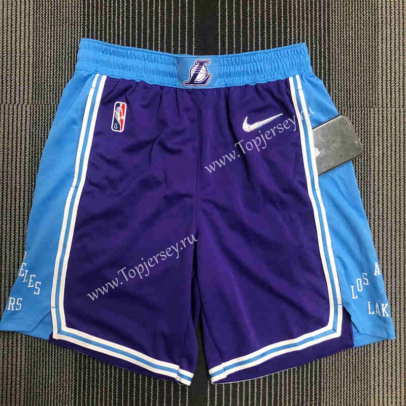 lakers purple and blue shorts