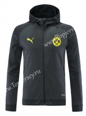 2021-2022 Borussia Dortmund Gray Thailand Soccer Jacket With Hat-LH
