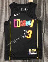 2021-2022 City Edition Miami Heat Black #13 NBA Jersey-311