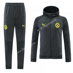 2021-2022 Borussia Dortmund Gray Thailand Soccer Jacket Uniform With Hat-LH