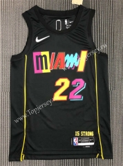 2021-2022 City Edition Miami Heat Black #22 NBA Jersey-311