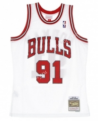 Mitchell&Ness Chicago Bulls White #91 NBA Jersey
