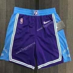 2021-2022 City Edition Los Angeles Lakers Blue&Purple NBA Shorts-311