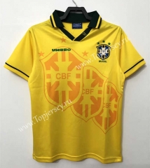 Retro Version 1994 Brazil Home Yellow Thailand Soccer Jersey AAA-811