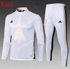 2021-2022 Juventus White Kids/Youth Soccer Tracksuit-815