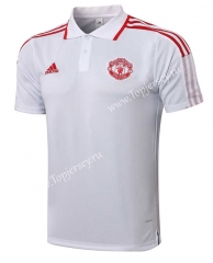 2021-2022 Manchester United White Thailand Polo Shirt-815