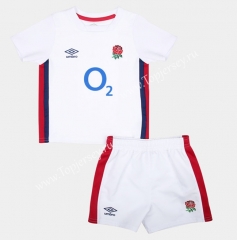 2022 England Home White Kid/Youth Rugby Uniform