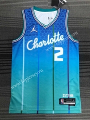 2021-2022 City Edition Charlotte Hornets Blue #2 NBA Jersey-311