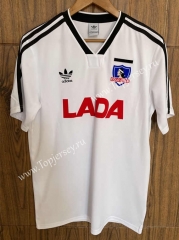 Retro Version 1991 Colo-Colo White Thailand Soccer Jersey AAA-SL