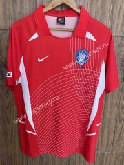 Retro Version 2002 Korea Republic Red Thailand Soccer Jersey AAA-SL