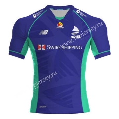 2022 Drua Fiji Away Blue Rugby Shirt