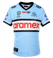 2022 NRL Sharks Home Blue Thailand Rugby Shirt