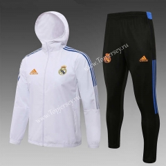 2021-2022 Real Madrid White Trench Coat Uniform With Hat-815