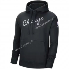 Chicago Bulls Black Tracksuit Top With Hat-CS
