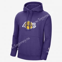 Los Angeles Lakers Purple Tracksuit Top With Hat-CS