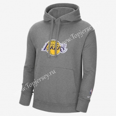 Los Angeles Lakers Gray Tracksuit Top With Hat-CS