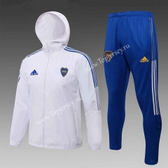 2021-2022 Boca Juniors White Trench Coat Uniform With Hat-815