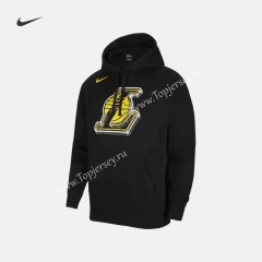 Los Angeles Lakers Black Tracksuit Top With Hat-CS