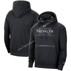 Brooklyn Nets Black Tracksuit Top With Hat-CS