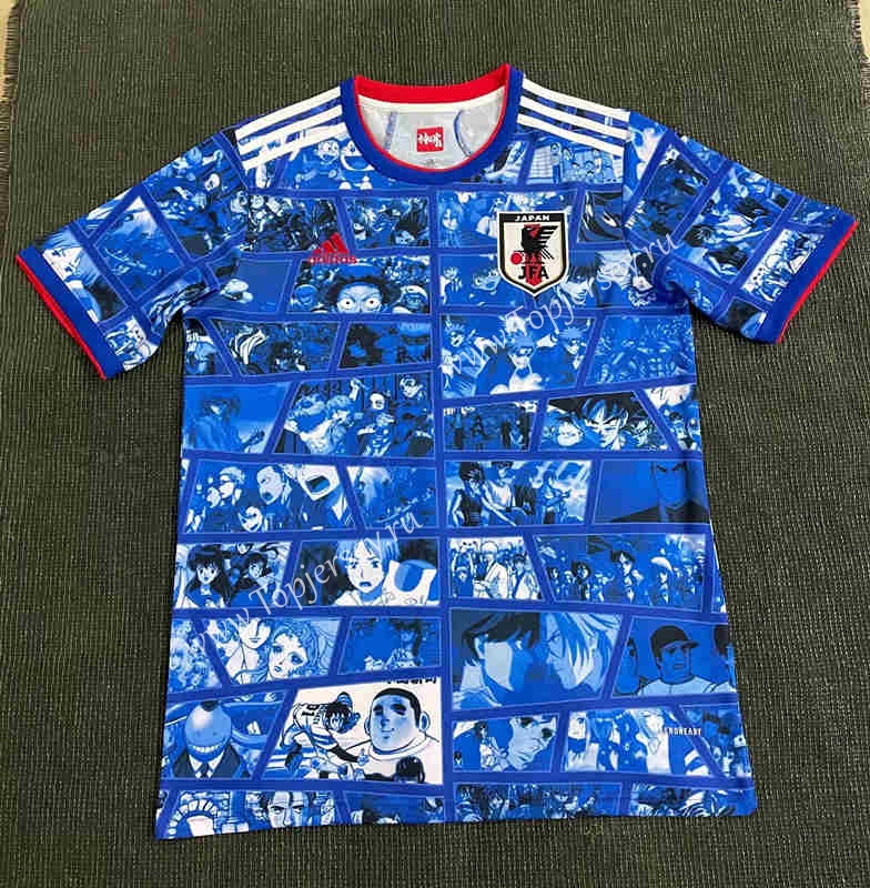 Anime Version 2021-2022 Japan Home Blue Thailand Soccer Jersey AAA-416,Japan
